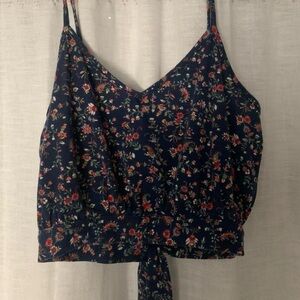 Floral Tie Crop Top